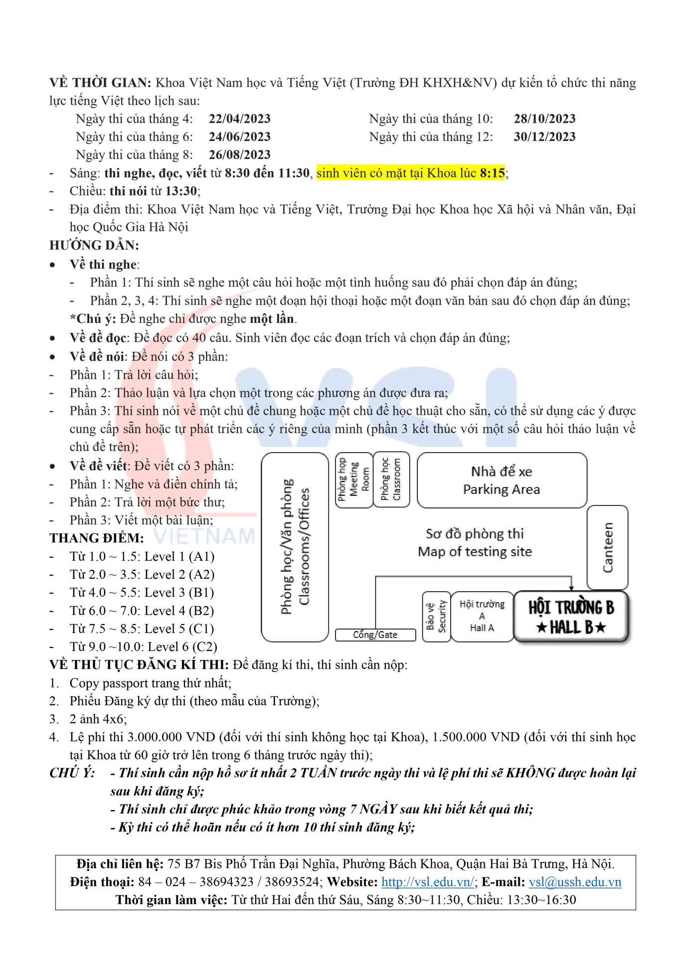 2023 Hướng dẫn thi chứng chỉ 1